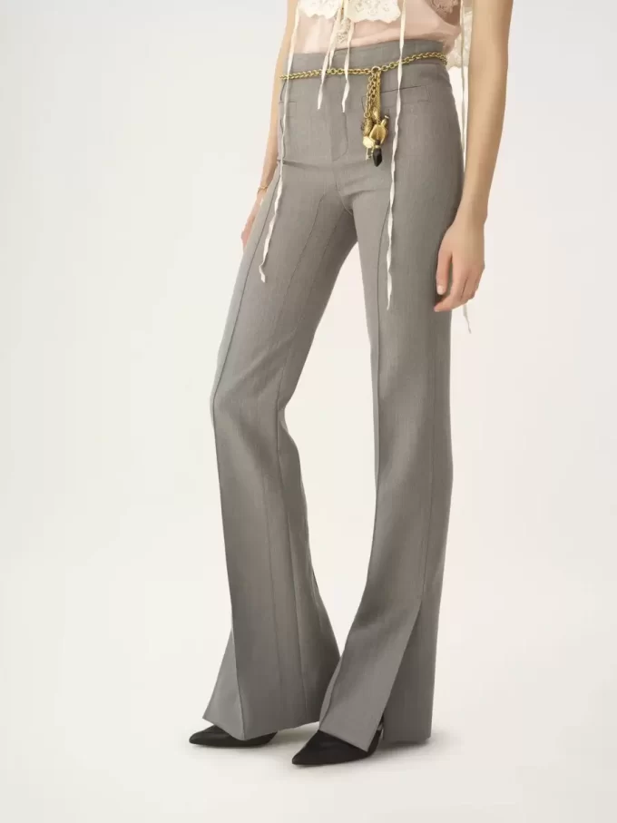 Maßgeschneiderte Hose aus Chiné-Wolle Maßgeschneiderte Hose aus Chiné-Wolle