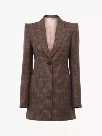 Maßgeschneiderte Jacke aus karierter Wolle