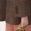 Maßgeschneiderte Jacke aus karierter Wolle Maßgeschneiderte Jacke aus karierter Wolle