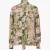 Maxi-Lavallière-Bluse mit Raffungen aus Crêpe de Chine Maxi-Lavallière-Bluse mit Raffungen aus Crêpe de Chine