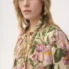 Maxi-Lavallière-Bluse mit Raffungen aus Crêpe de Chine Maxi-Lavallière-Bluse mit Raffungen aus Crêpe de Chine