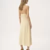 Midikleid mit dünnen Trägern aus Seidenjacquard und Spitze Midikleid mit dünnen Trägern aus Seidenjacquard und Spitze