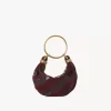 Mini-Armband-Hobo-Tasche aus Wildleder und Schlangenhaut Mini-Armband-Hobo-Tasche aus Wildleder und Schlangenhaut