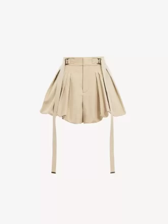Mini-Ballonshorts aus Baumwollgabardine