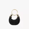 Mini Beaded Bracelet Hobo Bag aus Wildleder