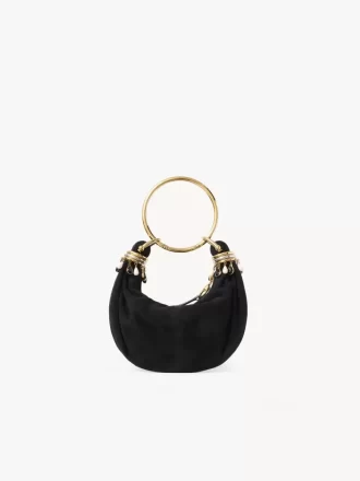 Mini Beaded Bracelet Hobo Bag aus Wildleder