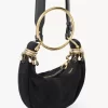 Mini Beaded Bracelet Hobo Bag aus Wildleder