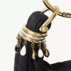 Mini Beaded Bracelet Hobo Bag aus Wildleder