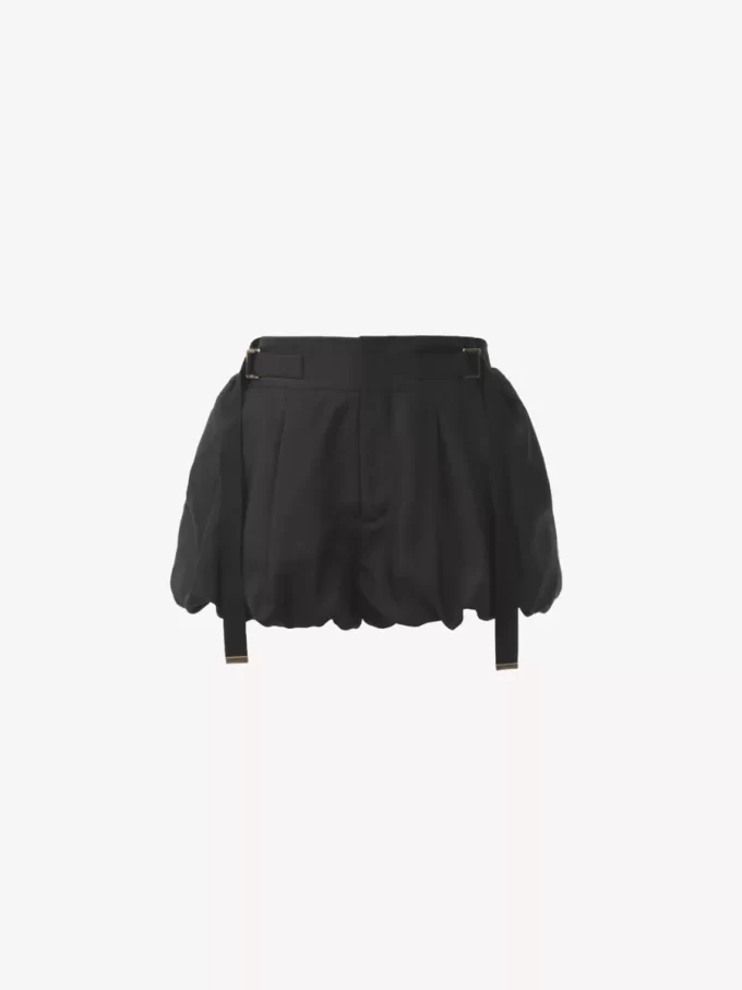 Mini-Bloomer-Shorts aus gewaschener Habotai-Seide Mini-Bloomer-Shorts aus gewaschener Habotai-Seide
