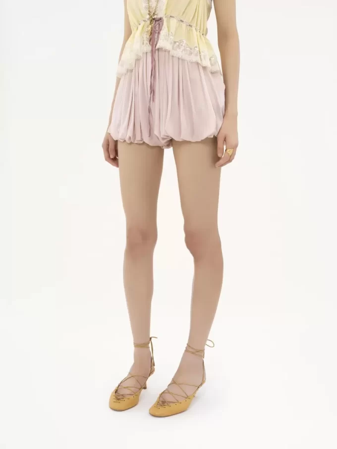 Mini-Bloomer-Shorts aus Seidencharmeuse