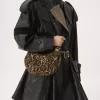 Mini Bracelet Hobo Bag aus Shearling mit Leopardenmuster Mini Bracelet Hobo Bag aus Shearling mit Leopardenmuster