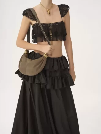 Mini Bracelet Hobo Bag aus Wildleder