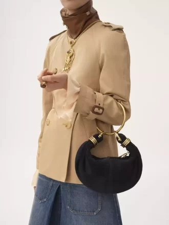 Mini Bracelet Hobo Bag aus Wildleder