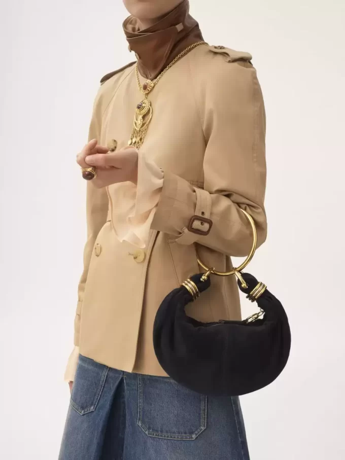 Mini Bracelet Hobo Bag aus Wildleder