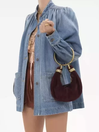 Mini Bracelet Hobo Bag aus Wildleder