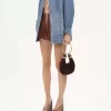 Mini Bracelet Hobo Bag aus Wildleder