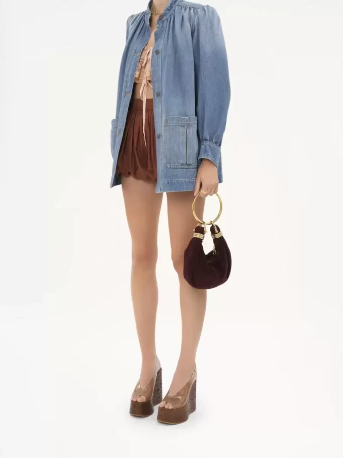 Mini Bracelet Hobo Bag aus Wildleder