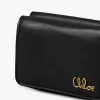 Mini Chloé Iconic Dreifachfalttasche aus glänzendem Leder