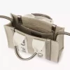 Mini-Einkaufstasche „Woody“ aus Leinen und Leder Mini-Einkaufstasche „Woody“ aus Leinen und Leder