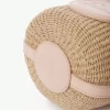 Mini-Medaillenkorb mit Pferden aus Naturfasern Mini-Medaillenkorb mit Pferden aus Naturfasern