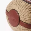 Mini-Medaillenkorb mit Pferden aus Naturfasern Mini-Medaillenkorb mit Pferden aus Naturfasern