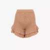 Mini-Shorts mit Rüschen aus Häkelstrick