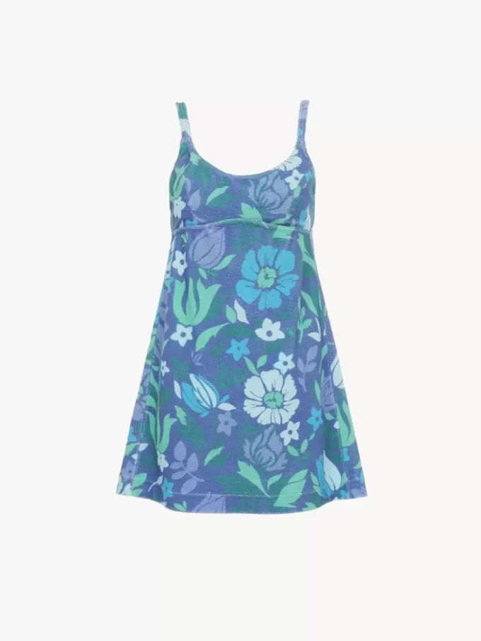 Minikleid mit dünnen Trägern aus Baumwolljersey Minikleid mit dünnen Trägern aus Baumwolljersey