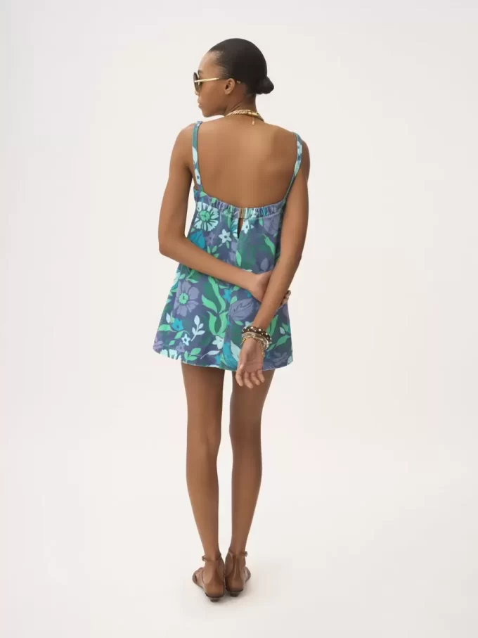 Minikleid mit dünnen Trägern aus Baumwolljersey Minikleid mit dünnen Trägern aus Baumwolljersey