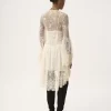 Minikleid mit U-Ausschnitt aus bestickter Spitze Minikleid mit U-Ausschnitt aus bestickter Spitze