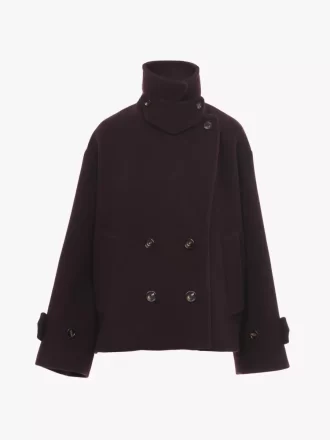 Oversize-Kurzmantel aus Wolle