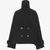 Oversize-Kurzmantel aus Wolle