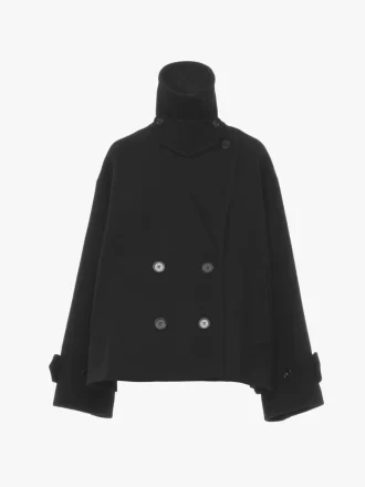 Oversize-Kurzmantel aus Wolle