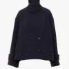 Oversize-Kurzmantel aus Wolle