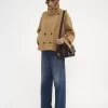 Oversize-Kurzmantel aus Wolle