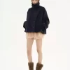 Oversize-Kurzmantel aus Wolle