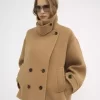 Oversize-Kurzmantel aus Wolle