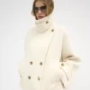 Oversize-Kurzmantel aus Wolle