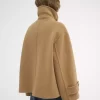 Oversize-Kurzmantel aus Wolle