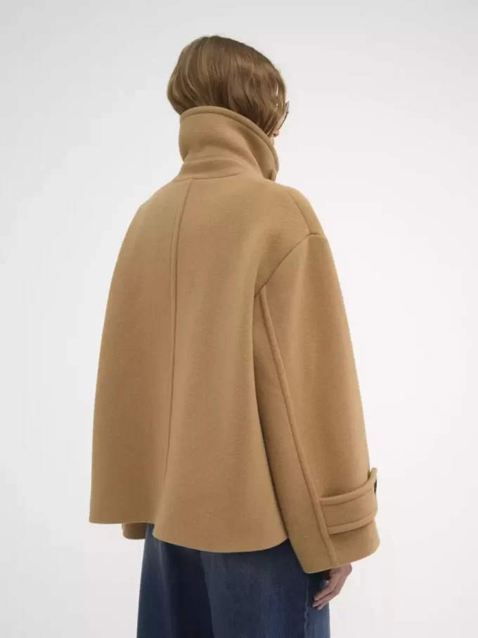 Oversize-Kurzmantel aus Wolle