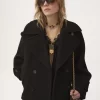 Oversize-Kurzmantel aus Wolle