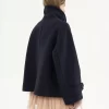 Oversize-Kurzmantel aus Wolle