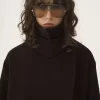 Oversize-Kurzmantel aus Wolle
