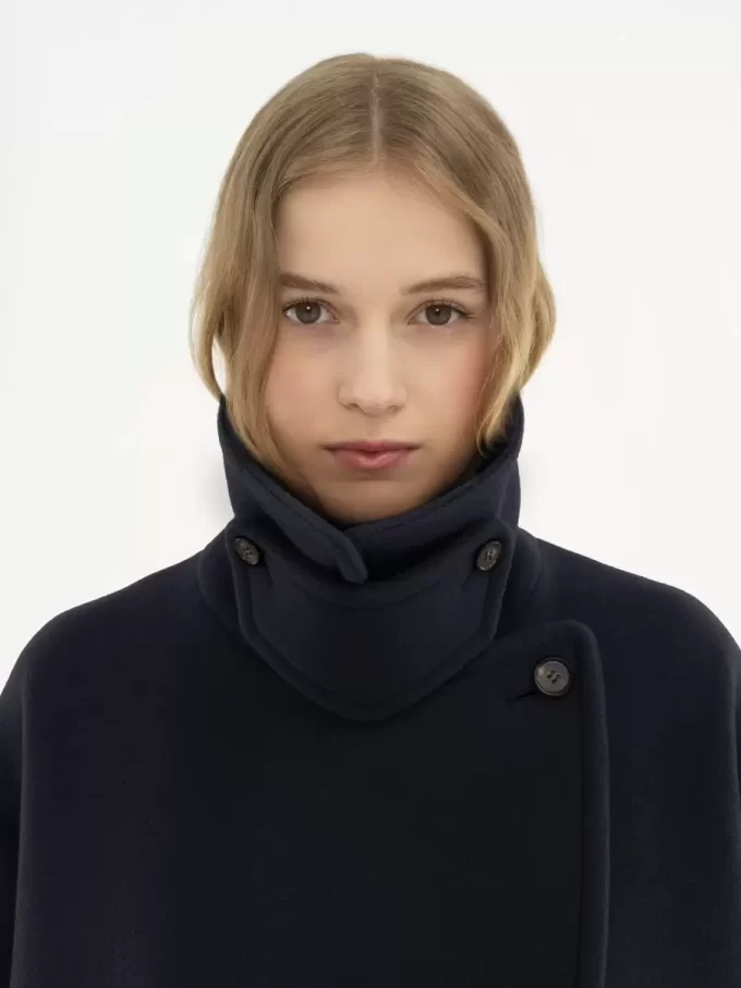 Oversize-Kurzmantel aus Wolle