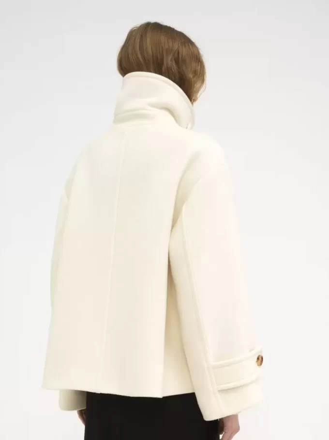 Oversize-Kurzmantel aus Wolle