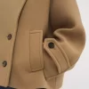 Oversize-Kurzmantel aus Wolle