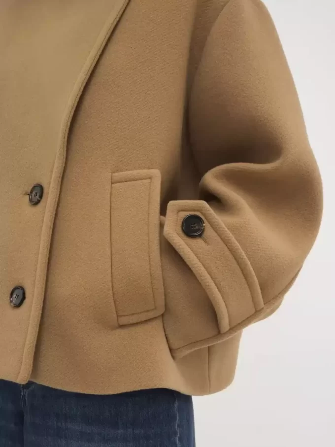 Oversize-Kurzmantel aus Wolle