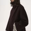Oversize-Kurzmantel aus Wolle