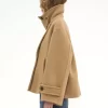 Oversize-Kurzmantel aus Wolle