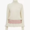 Oversize-Rollkragenpullover mit Logo aus Woll- und Mohairstrick Oversize-Rollkragenpullover mit Logo aus Woll- und Mohairstrick