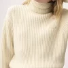 Oversize-Rollkragenpullover mit Logo aus Woll- und Mohairstrick Oversize-Rollkragenpullover mit Logo aus Woll- und Mohairstrick